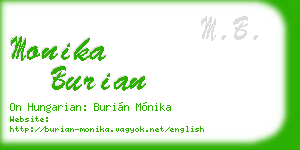 monika burian business card
